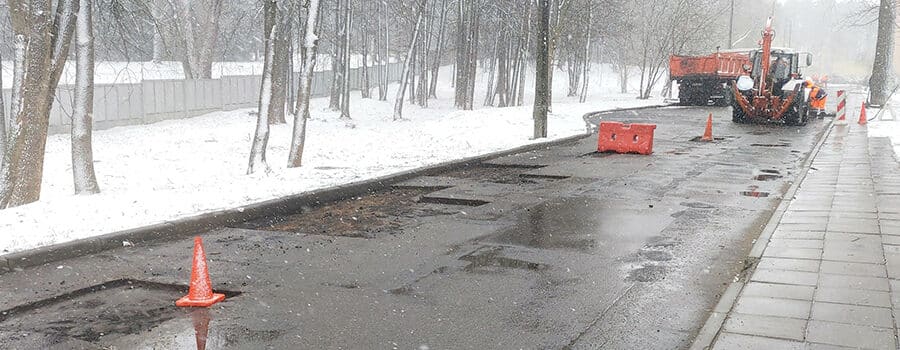 Freezing Temperatures and Asphalt Contraction