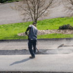 man working on asphalt