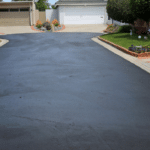 cul-de-sac driveway newly seal coated