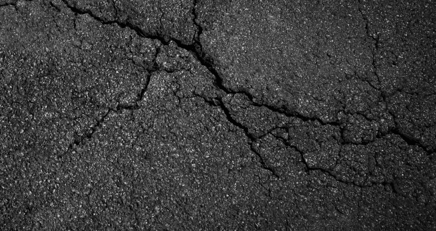 cracks in asphalt