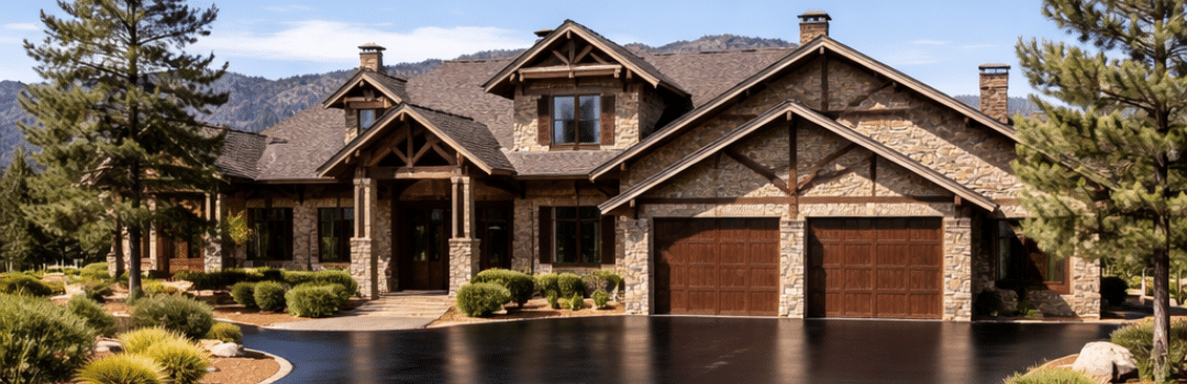 Luxury Colorado home with new sealcoat on driveway