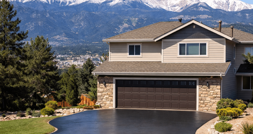 home driveway sealcoated in Colorado’s Climate